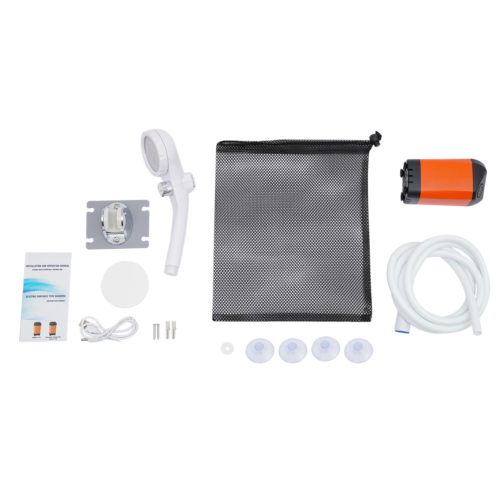 VPABES Portable Outdoor Shower with 4800mAh Rechargeable Battery - Camping Shower Pump & Shower Head for Hiking, Beach, RV, Travel - Perfect for Camping, Backpacking, and Emergency Use