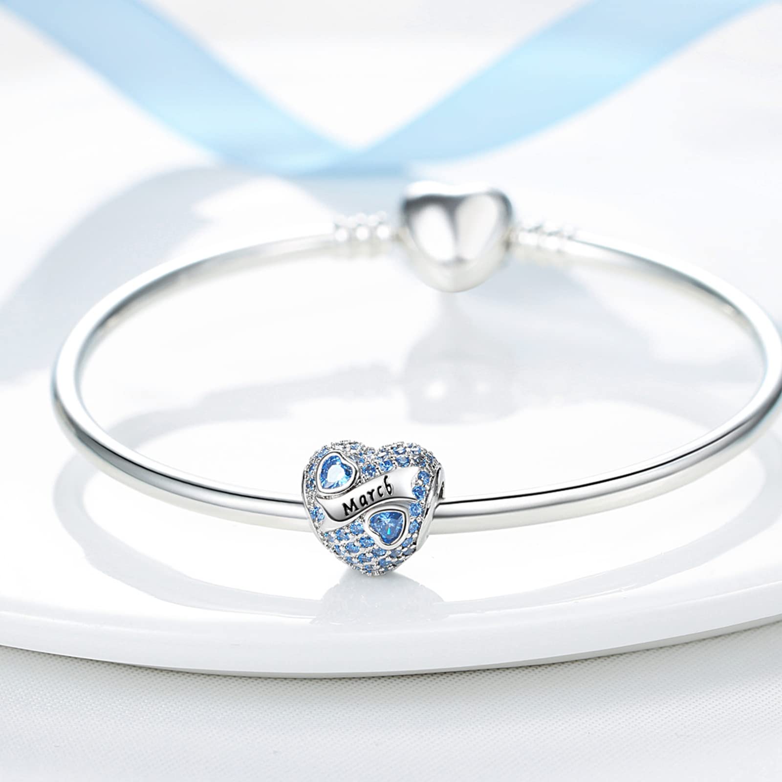 925 Sterling Silver Birthstone Charms for Bracelet - Personalized Charm Beads & Pendants for DIY Jewelry Making - Perfect Birthday Gift for Women, Mom, Daughter - Ideal for Bracelets, Necklaces & Special Occasions