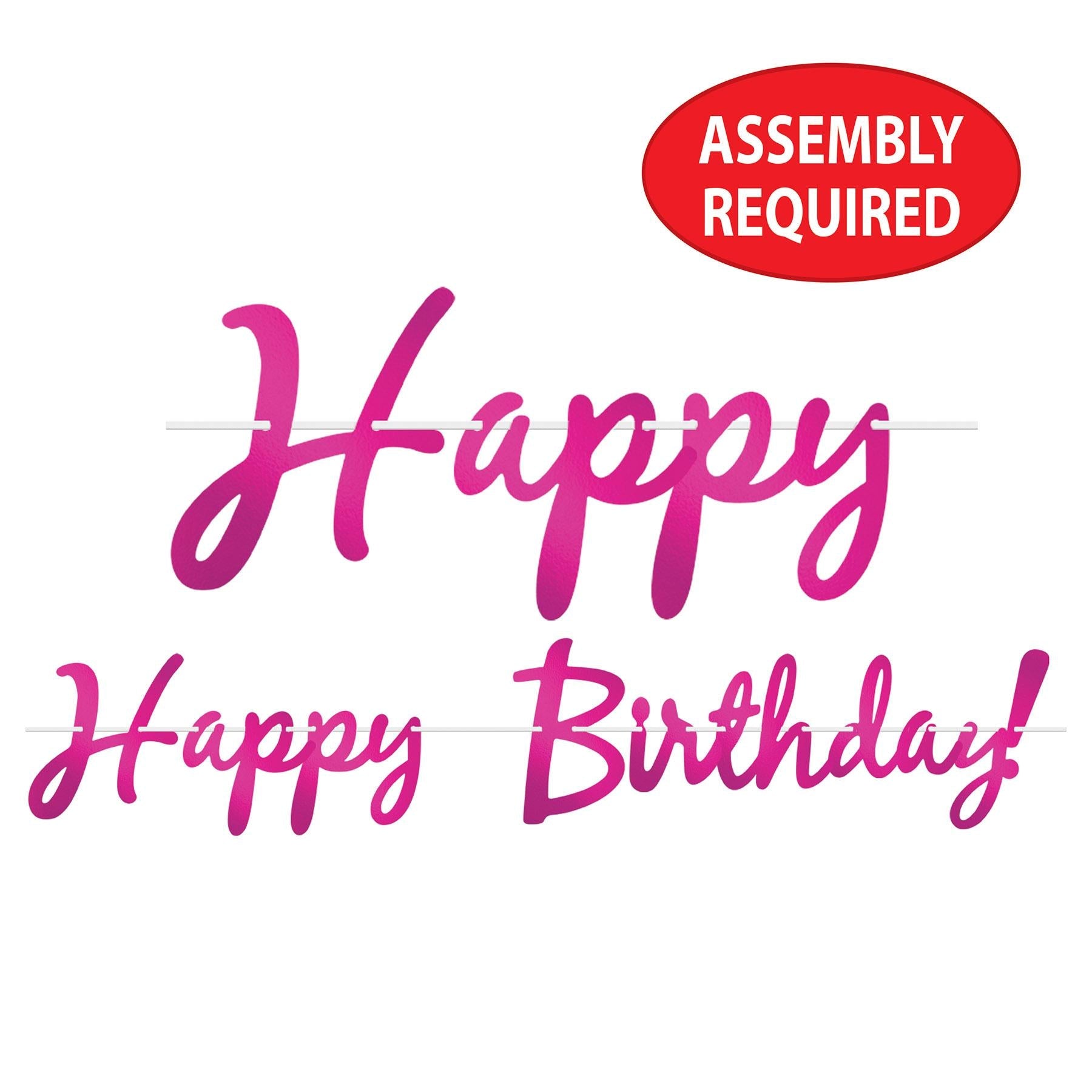 12 Pack Beistle Foil Happy Birthday Party Streamers - Red Crepe Paper Decorations for Birthday Parties, Baby Showers & Celebrations