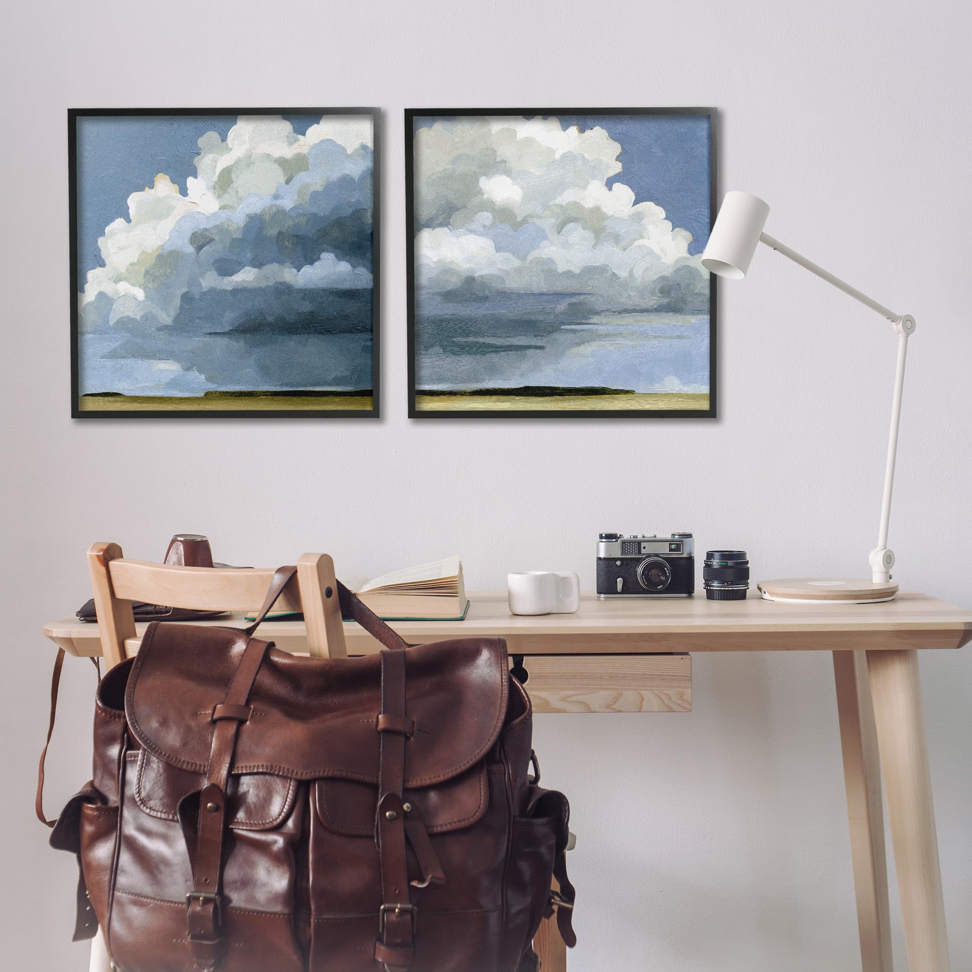 Stupell Industries Emma Caroline Cloudy Sky Landscape Painting - Premium Outdoor Weather-Resistant Wall Art for Living Room, Bedroom & Office Decor