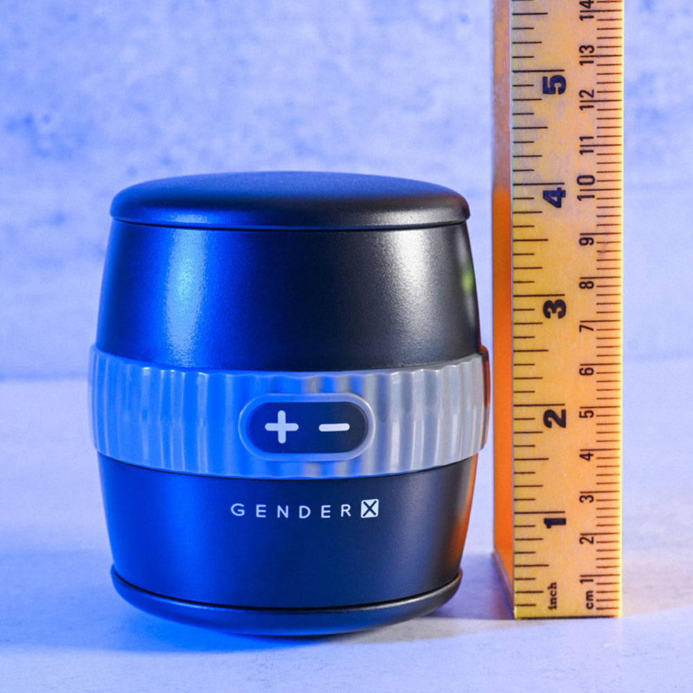 Gender X Barrel of Fun Open-Ended Vibrating Masturbator - Powerful Rechargeable Adult Toy for Men & Women - Perfect for Solo Play & Couples' Intimate Moments