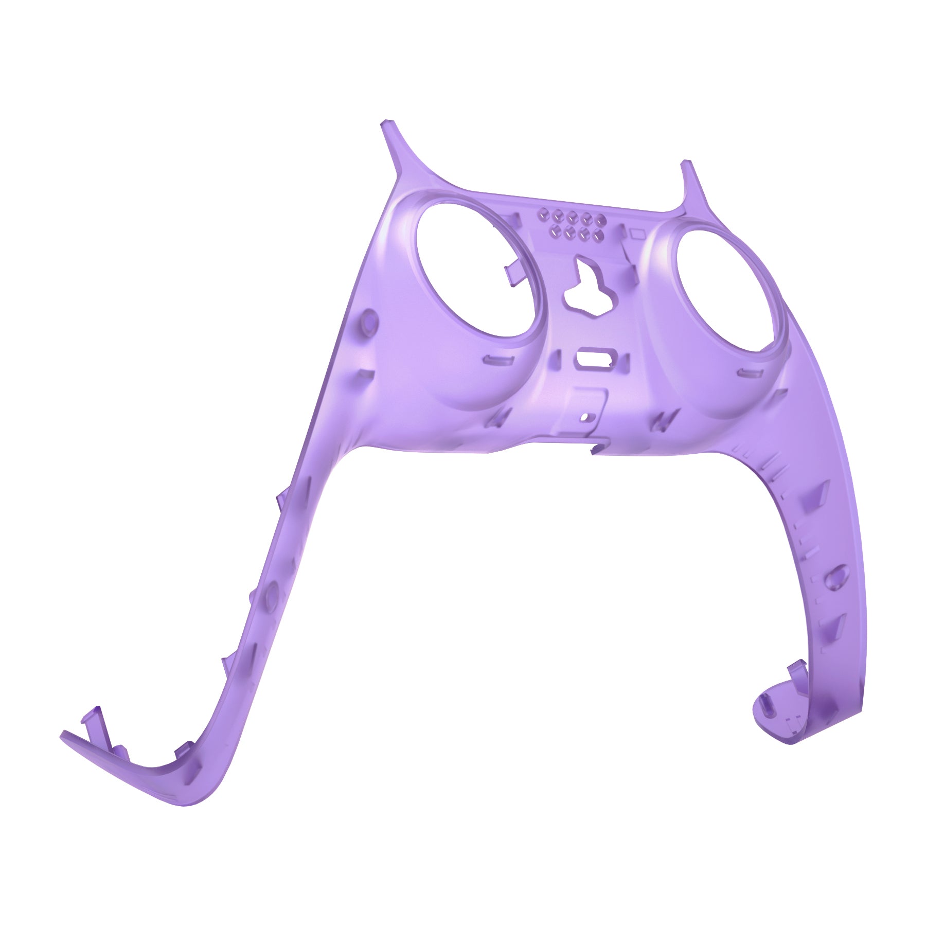 eXtremeRate Clear Atomic Purple Replacement Shell for PS5 Controller - DIY Custom Faceplate Cover with Accent Rings (GPFM5005) | Gaming Accessories for PS5 Enthusiasts