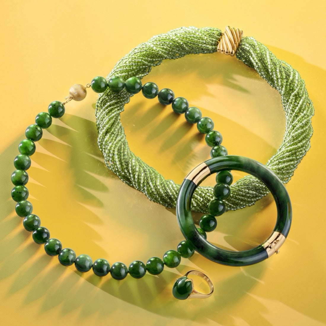 Peridot 20 Strand Twist Necklace - Elegant Green Gemstone Jewelry for Women | Perfect for Weddings, Parties & Special Occasions