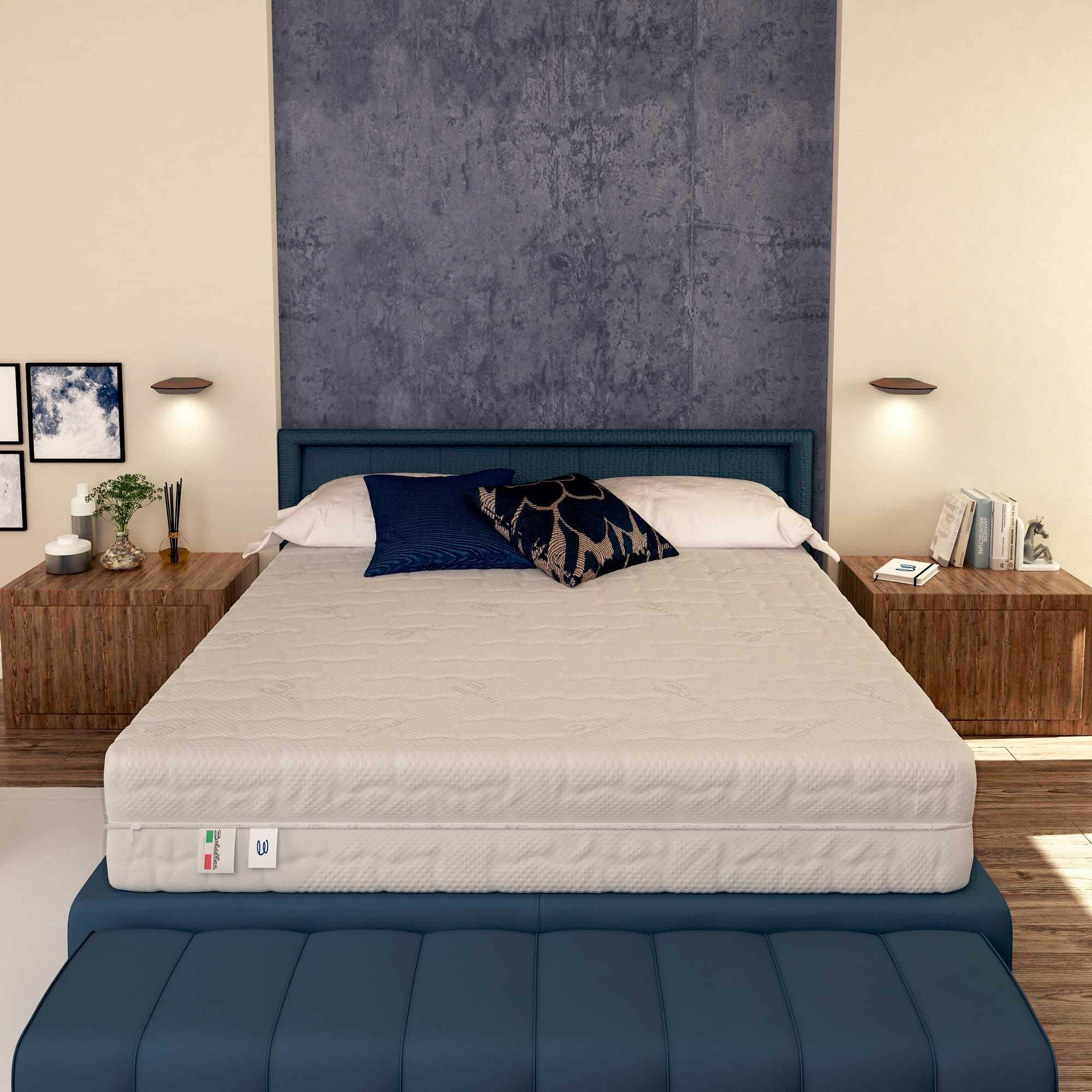 Baldiflex Emporio - Memory Foam Mattress, Single Size Dream Soft with Removable Cover, B.Safe Antiviral Treatment, 7cm Memory Layer, 25cm Height, 90x200x25cm - Perfect for Guest Rooms, Dorms, or Small Apartments