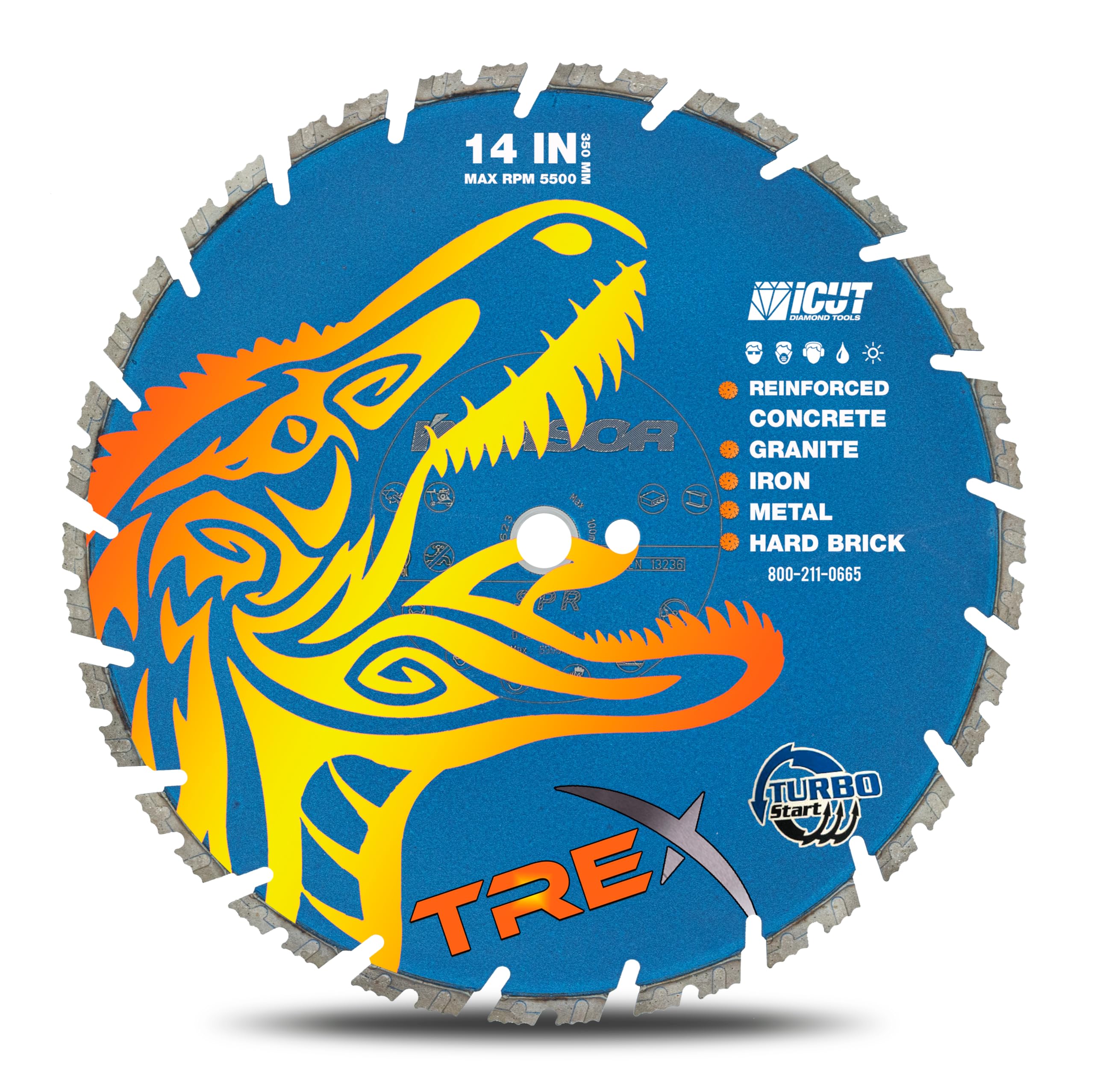 New All Cut Pro Diamond Blade - The Piranha - 16 Inch Premium Cutting Disc for Concrete, Tile, Granite & Masonry - Perfect for Construction, Renovation & DIY Projects
