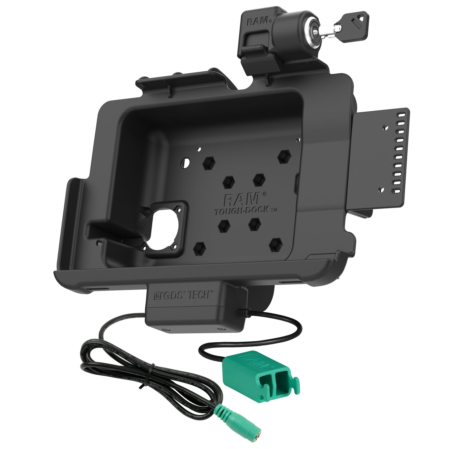 RAM® Tough Dock™ Power + Dual USB Charging Station for Zebra ET4x 10 Tablet - Secure Locking Mount (RAM HOL ZE21PD2KLU) - Ideal for Warehouse, Retail & Industrial Tablet Use