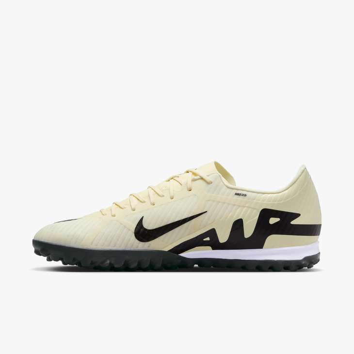 Nike Mercurial Vapor 15 Academy TF Turf Soccer Shoes for Men - Lemonade/Black Color | Artificial Grass Football Cleats for Training & Matches