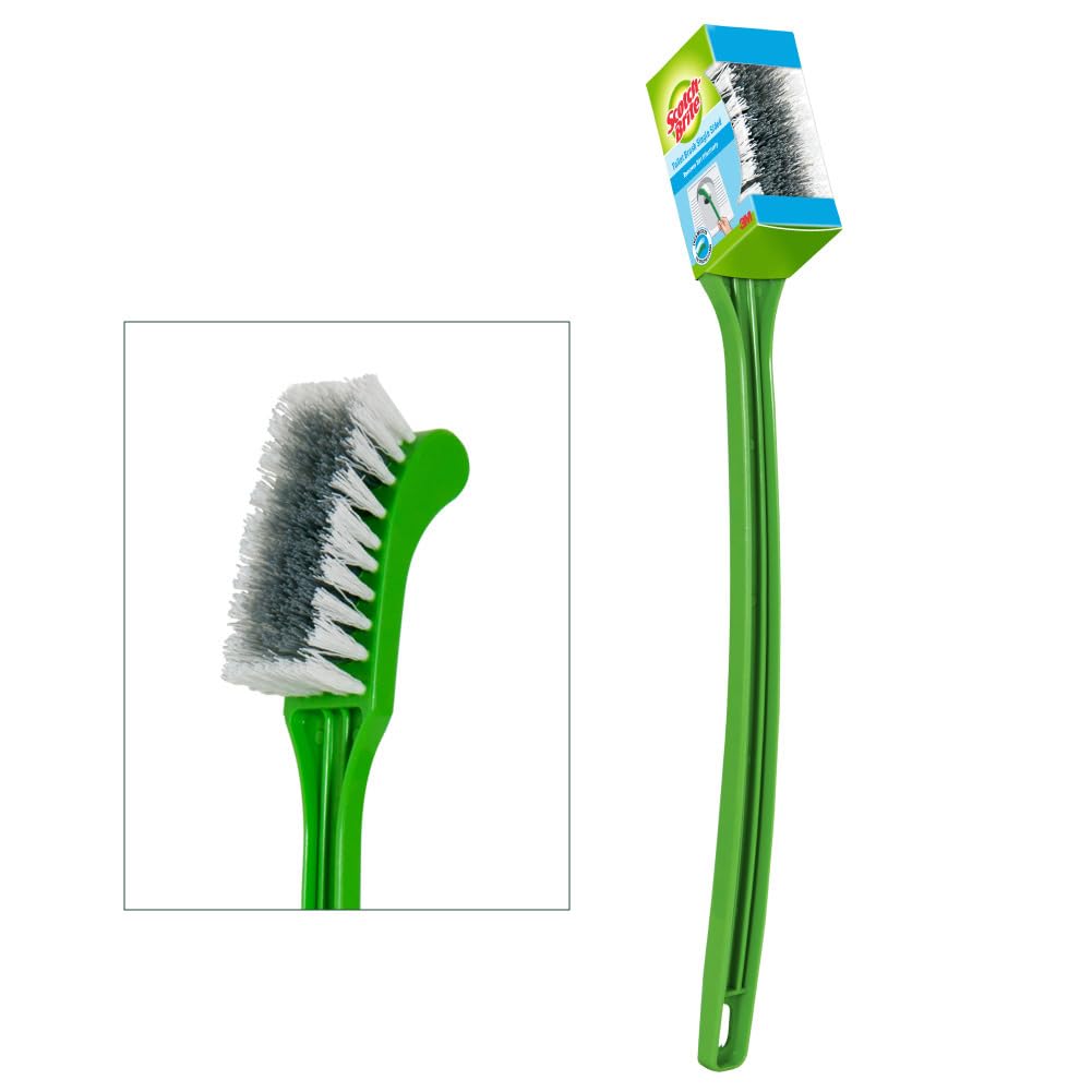 Scotch-Brite Single-Sided Toilet Brush with Durable Handle - Heavy Duty Bathroom Cleaning Tool for Stubborn Stains, Ideal for Home, Apartment & RV Use
