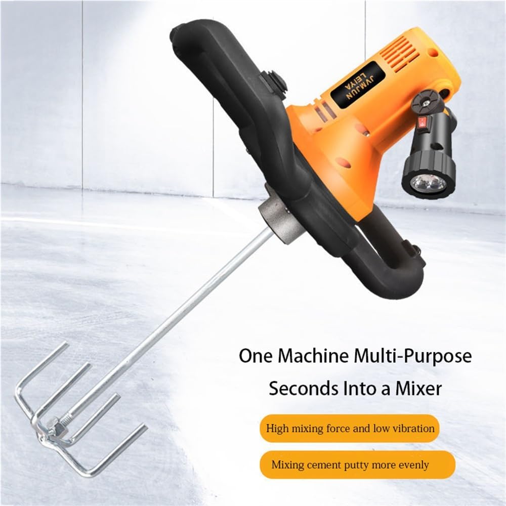 Electric Trowel Power Concrete Mixer - 6 Speed (280-2800 RPM) Handheld Concrete Trowel Machine for Wall Smoothing & Polishing | Professional Concrete Tools for Construction, DIY Projects & Home Renovation