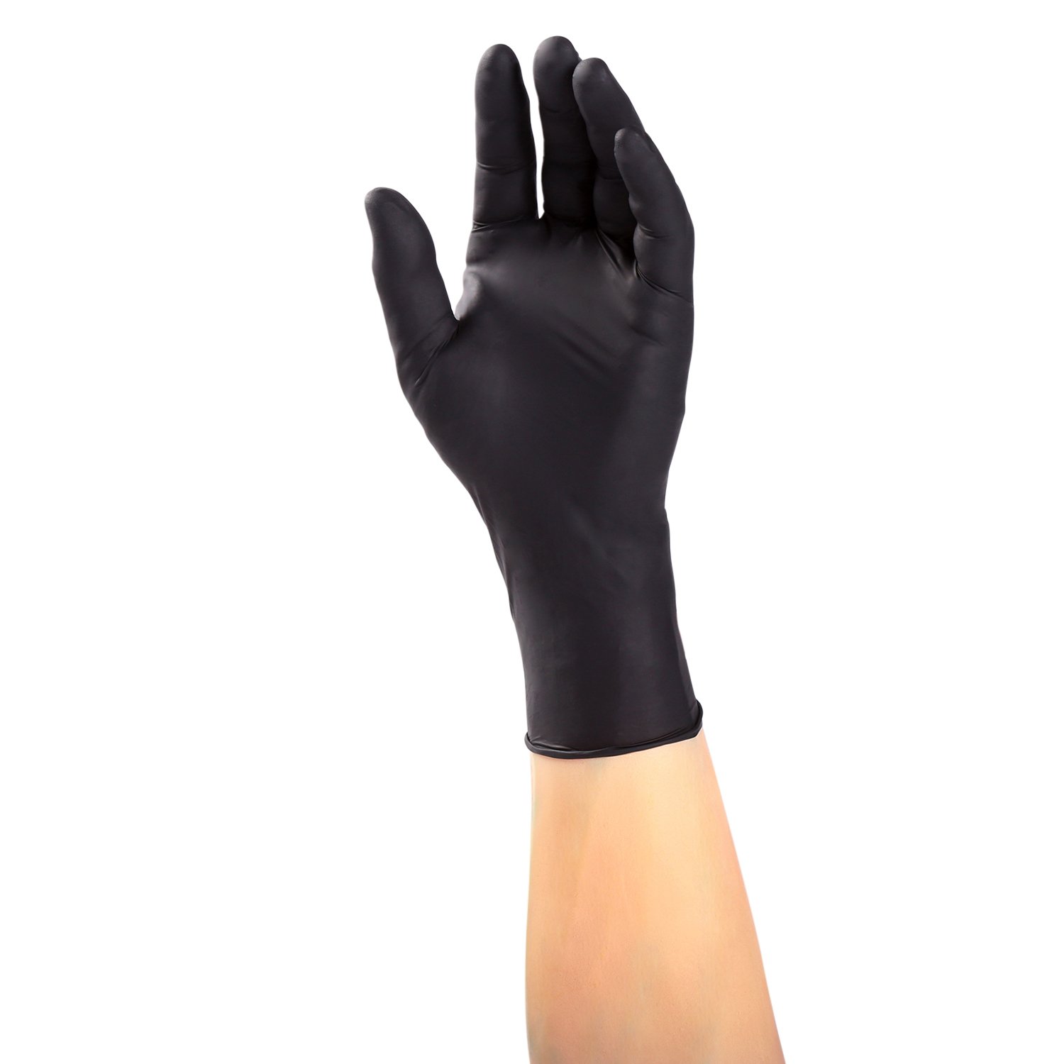 AmerCareRoyal Black Widow Nitrile Latex Free Disposable Gloves - Powder-Free, Exam Grade with Textured Grip, Case of 1000 - Ideal for Medical, Dental, Tattoo & Food Handling Safety