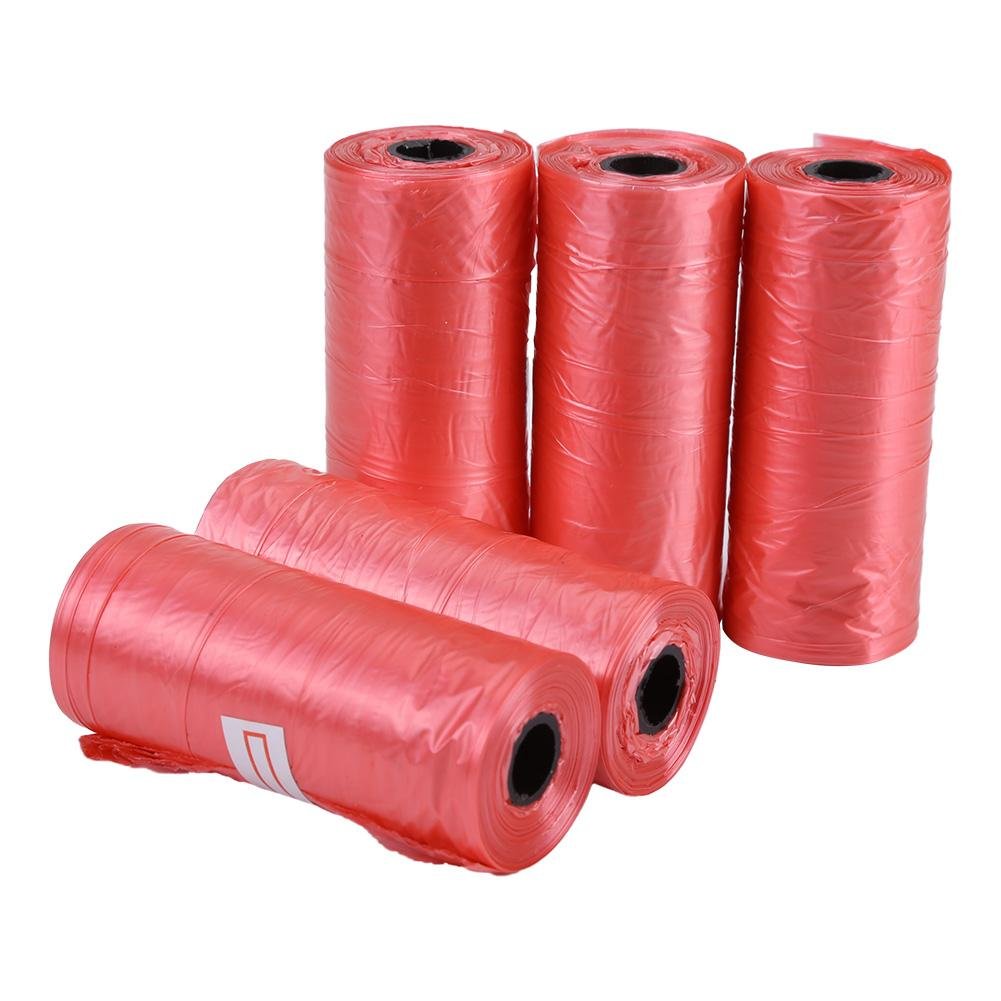 10 Rolls (150 Pcs) Biodegradable Dog Poop Bags - 33x22cm Red Pet Waste Bags for Cleanup | Perfect for Walking, Park Visits & Backyard Cleanup