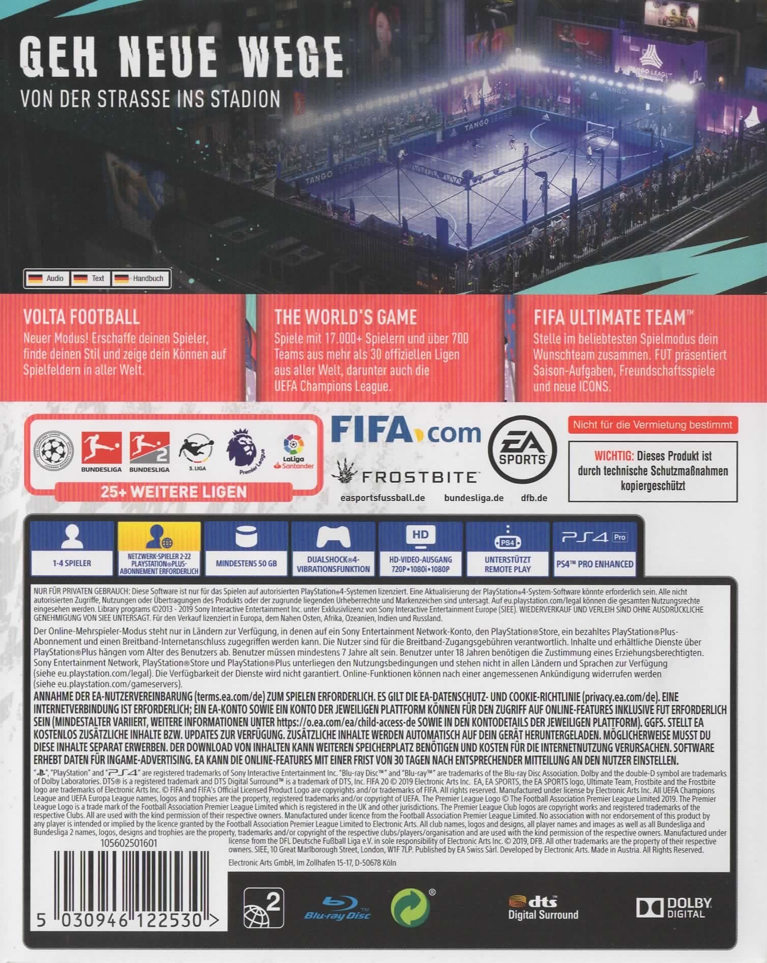 FIFA 20 Standard Edition for PlayStation 4 - Authentic German Import - Perfect for Soccer Gaming Enthusiasts & Competitive Play