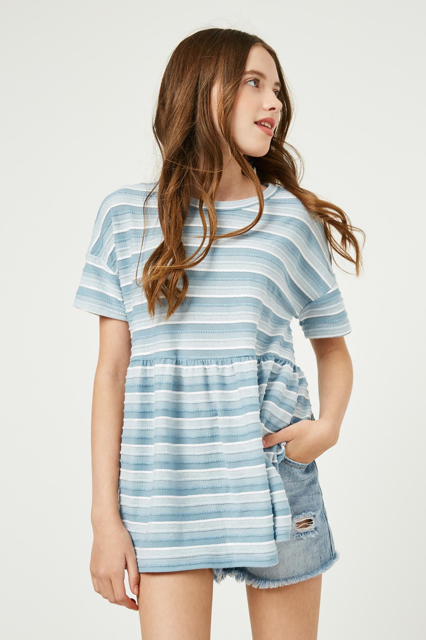 Stylish Striped Peplum Top for Women | Flattering Fit & Trendy Design | Perfect for Casual Outings, Office Wear & Date Nights