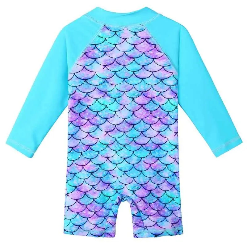 Floral Long Sleeve Baby Swimsuit for 0-6 Years Old - UV Protection Swimwear for Toddlers & Infants | Perfect for Beach, Pool & Summer Water Activities