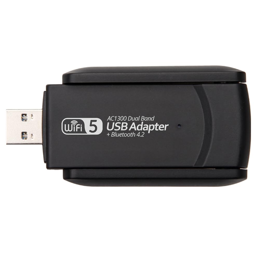 Hxhsgmeh Dual Band Wireless Network Card - Bluetooth 4.2 & WiFi 5G USB Adapter, Driver-Free Mini USB Dongle for PC/Laptop - Perfect for Online Gaming, Streaming & Remote Work