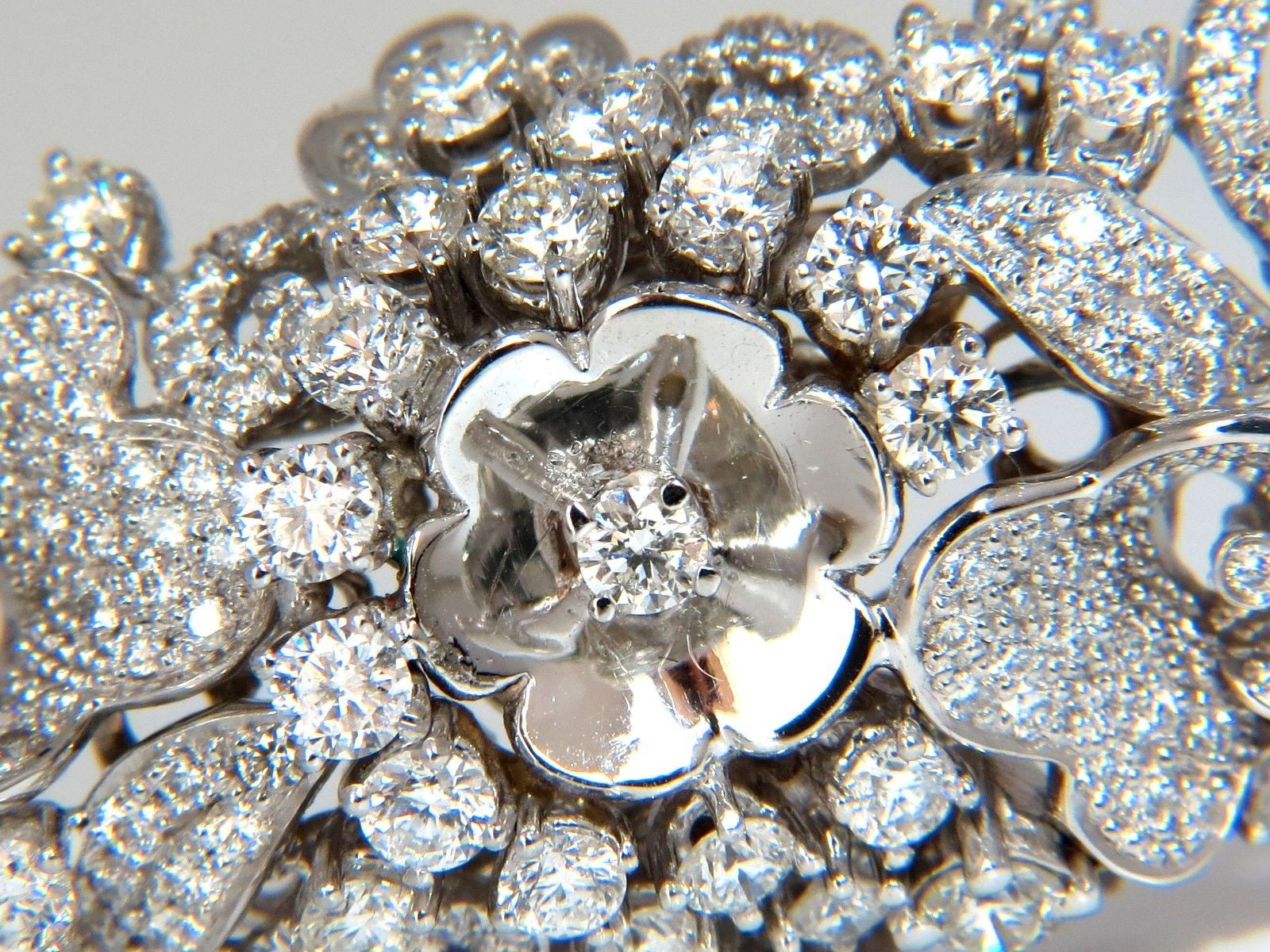 4.00 Carat Natural Brilliant Diamond Floral Cocktail Vine 3D Deco Ring in 18K Gold – Perfect for Weddings, Parties & Special Occasions