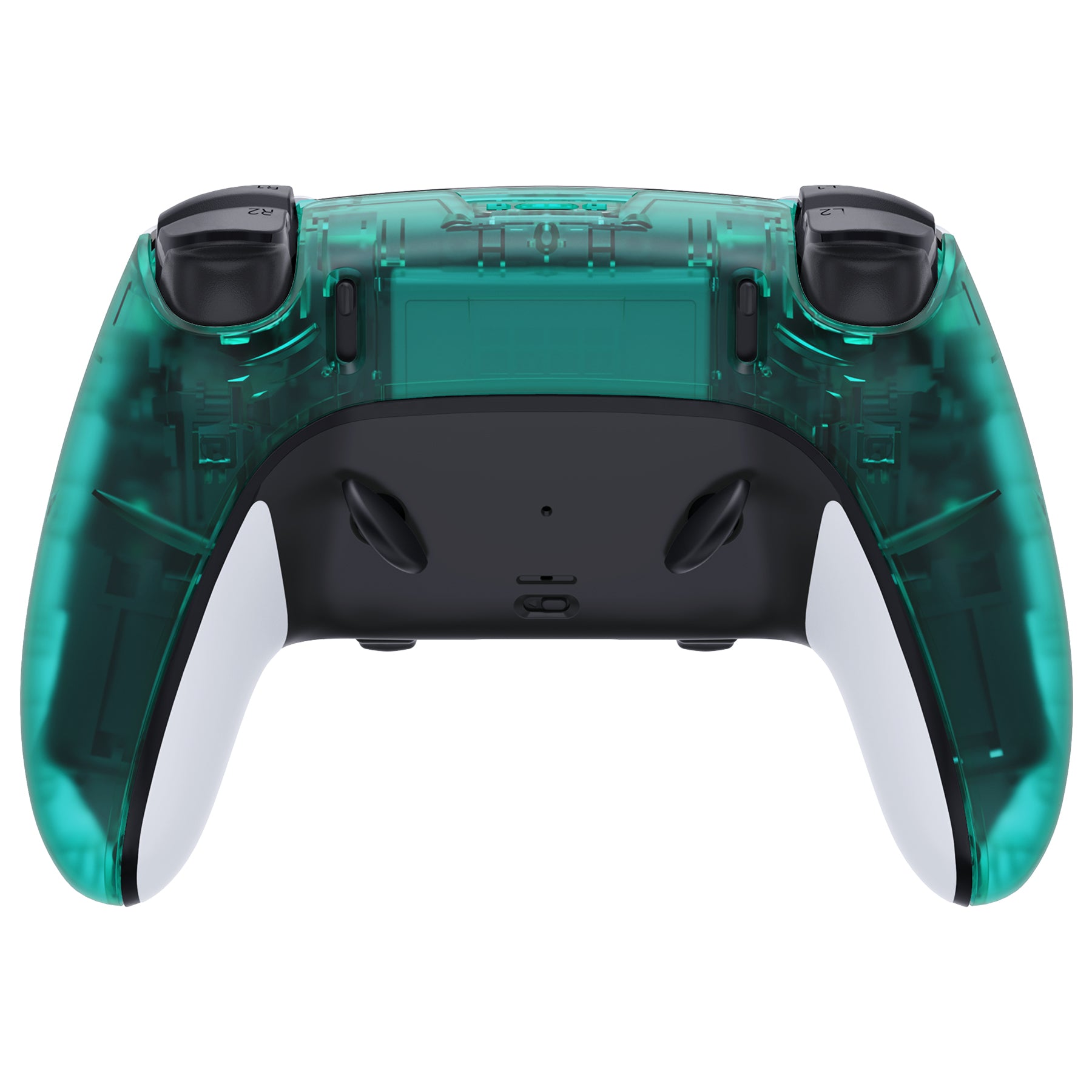 eXtremeRate Emerald Green Custom Back Housing & Bottom Shell for PS5 Edge Controller - DIY Replacement Cover for Enhanced Grip & Comfort - Perfect for Gaming, Streaming & Competitive Play