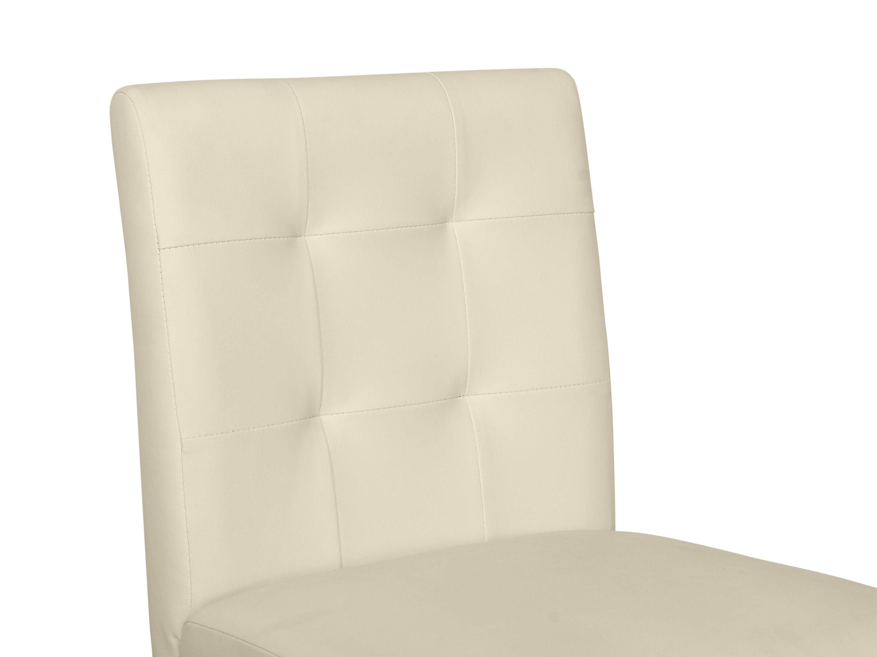 Vegan Leather Counter Height Stool - Warm White Bar Stool for Kitchen Island, Breakfast Nook & Home Decor