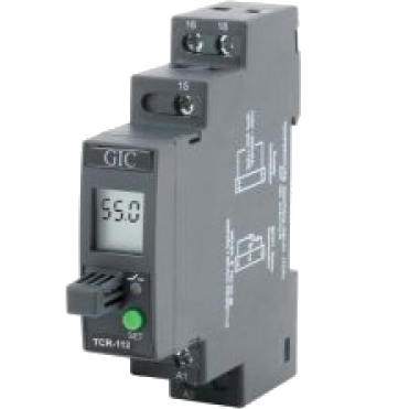 41A111AR Temperature Control Relay DIN Rail Mount 110-240VAC with Relay Output & Dual Setpoint (10°C to 55°C) - Ideal for HVAC Systems, Industrial Automation, and Electrical Panel Temperature Regulation
