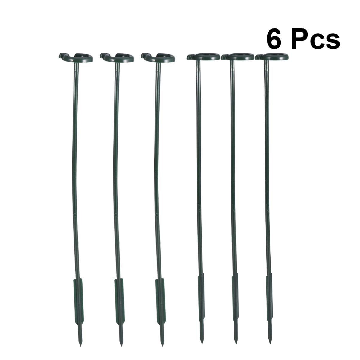 DOITOOL 6Pcs Plastic Plant Support Stakes - 8cm Orchid Stakes & Potted Plant Supports for Indoor/Outdoor Gardening, Flowers, Vegetables - Durable Garden Stakes for Home & Office Plants