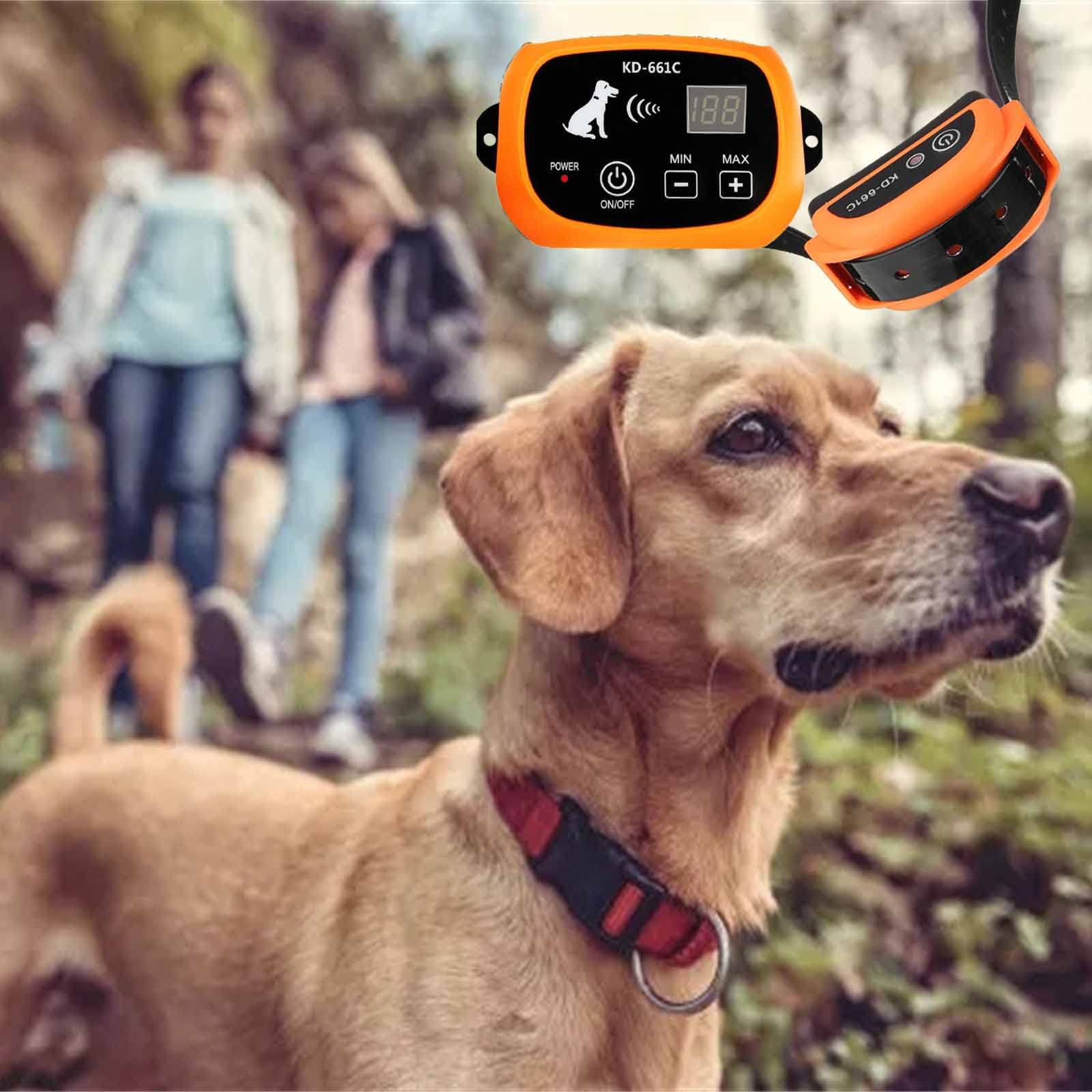 Wireless Dog Fence System - Rechargeable & Waterproof Electric Pet Containment with Adjustable Range, LED Display | Safe Training Collar for 2 Dogs | Ideal for Backyard, Garden & Outdoor Dog Training