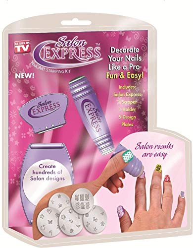 Professional Nail Art Stamping Kit - 5 Rectangular Steel Image Plates, Silicone Stamper & Scraper for Salon-Quality Manicures - Perfect for Home Nail Design, DIY Nail Art & Professional Salon Use (Multicolor)