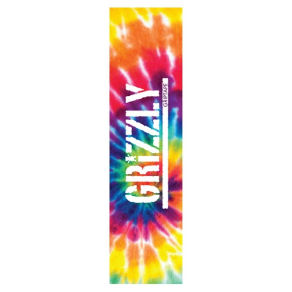 Grizzly Stamp Griptape - Premium Skateboard Grip Tape with Tie Dye Classic Design | Non-Slip, Durable, Long-Lasting | Perfect for Skateboards, Longboards, and Cruisers