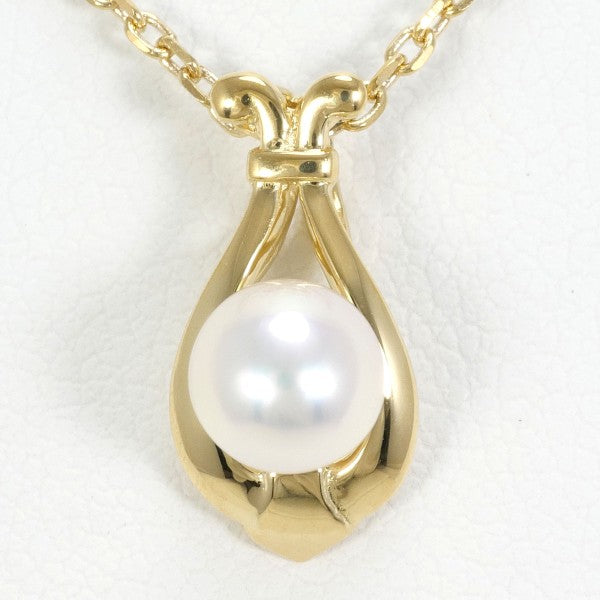 18K Yellow Gold Pearl Necklace for Women - Elegant & Timeless Jewelry Gift for Birthday, Anniversary, Wedding & Special Occasions
