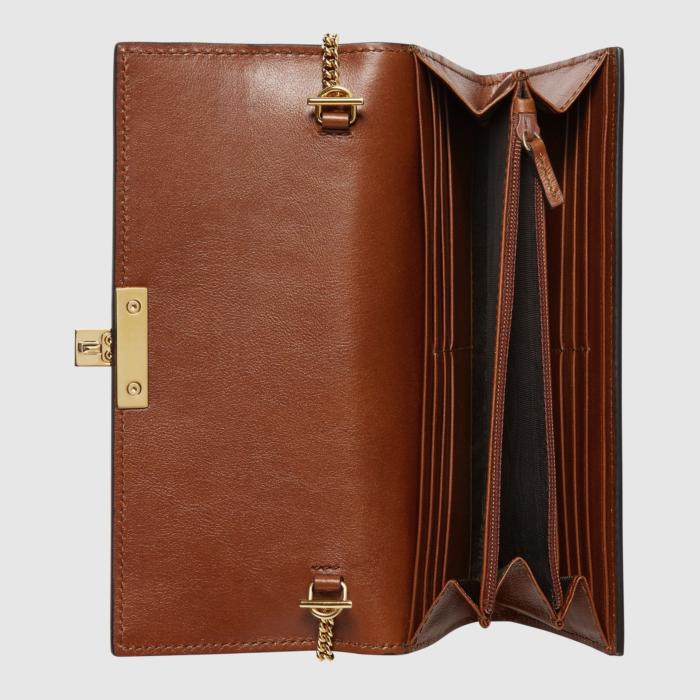 Gucci GG Padlock Continental Wallet for Women - Beige & Ebony Leather Crossbody Wallet with Gold-Tone Hardware | Perfect for Travel, Shopping & Everyday Use