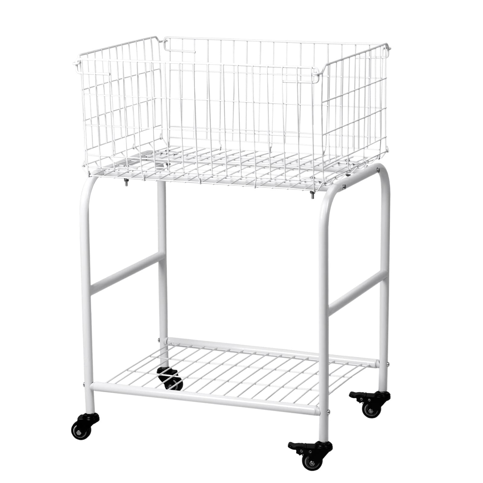 Foldable Rolling Laundry Hamper with 4 Smooth-Glide Wheels (2 Locking) - 31.1