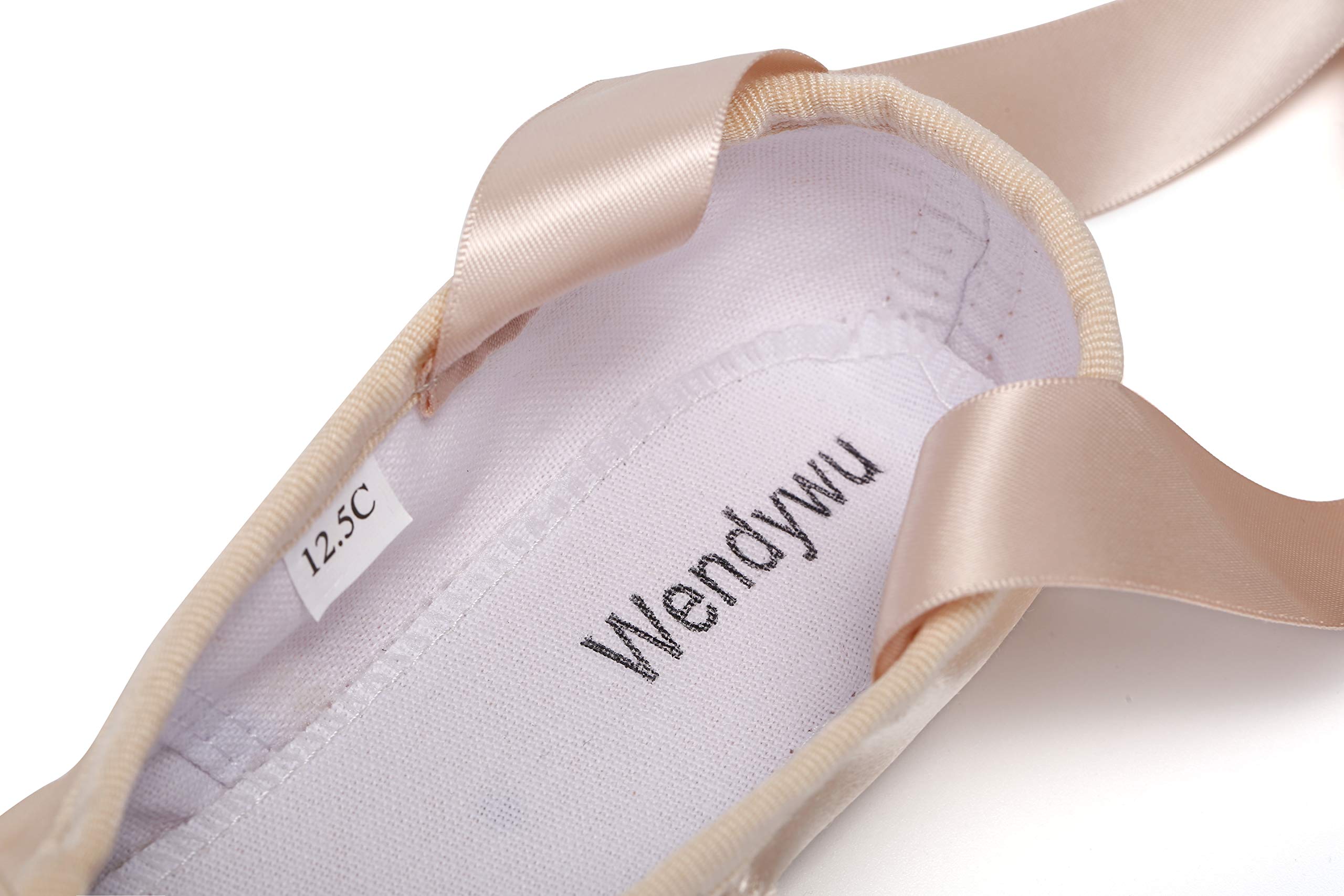 Wendy Wu Women's Ballet Dance Shoes - Pink Satin Ballet Flats for Women - Size 10 - Perfect for Ballet Class, Dance Practice & Performance