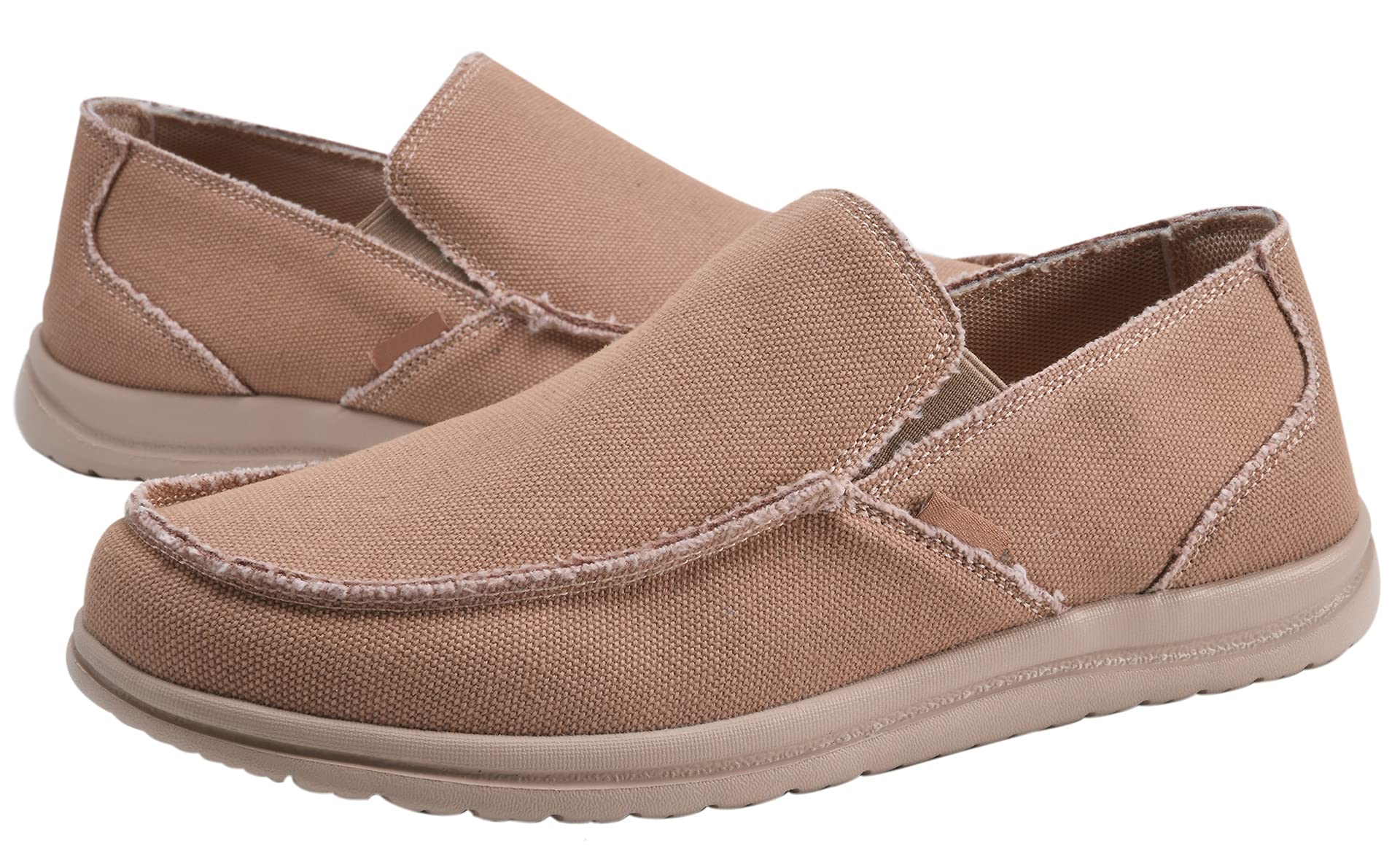 Men's Lightweight Canvas Slip-On Loafers - Comfortable Deck Shoes for Walking, Casual Wear | Perfect for Beach, Travel & Everyday Use