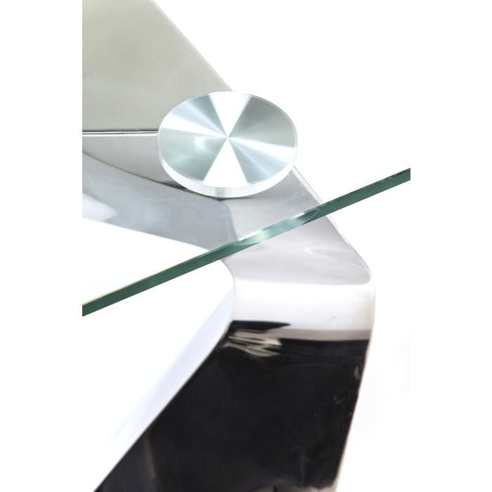 Modern Chrome Console Table - Elegant Entryway Sofa Table for Living Room, Hallway & Bedroom Decor
