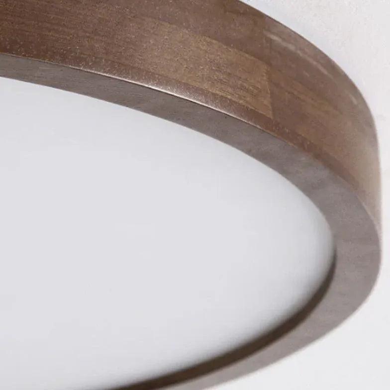 Modern Wooden Flush Mount Ceiling Light Fixture - Warm & Elegant LED Lighting for Bedroom, Living Room, Dining Room - Energy Efficient Home Decor