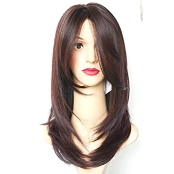 PHKMALL Light Brown Synthetic Hair Wig for Women - Natural Look, Comfortable & Heat Resistant - Perfect for Daily Wear, Cosplay, and Special Occasions