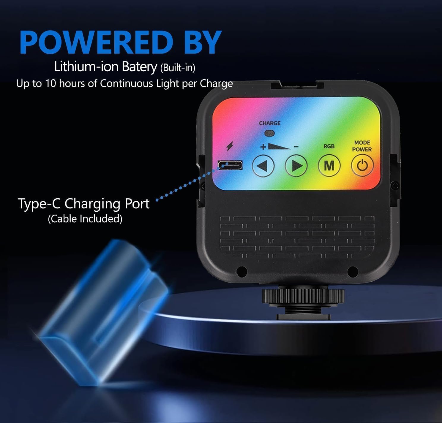 Super Bright LED High Power Video Light with Mounting Brackets - Compatible with Canon VIXIA HF10 Cameras - Perfect for YouTube Videos, Live Streaming & Professional Photography
