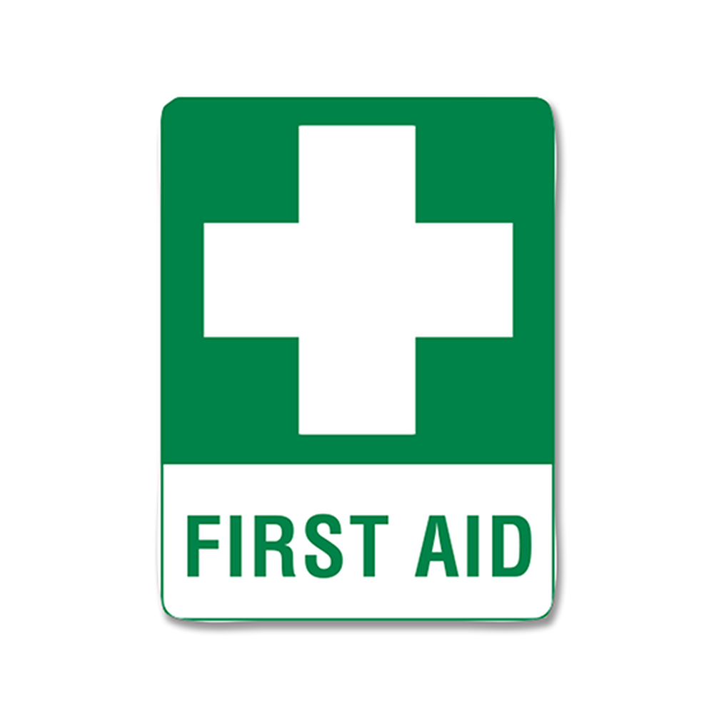Large 60 x 45cm Poly First Aid Sign - Durable Emergency Safety Signage for Workplace, Schools & Hospitals