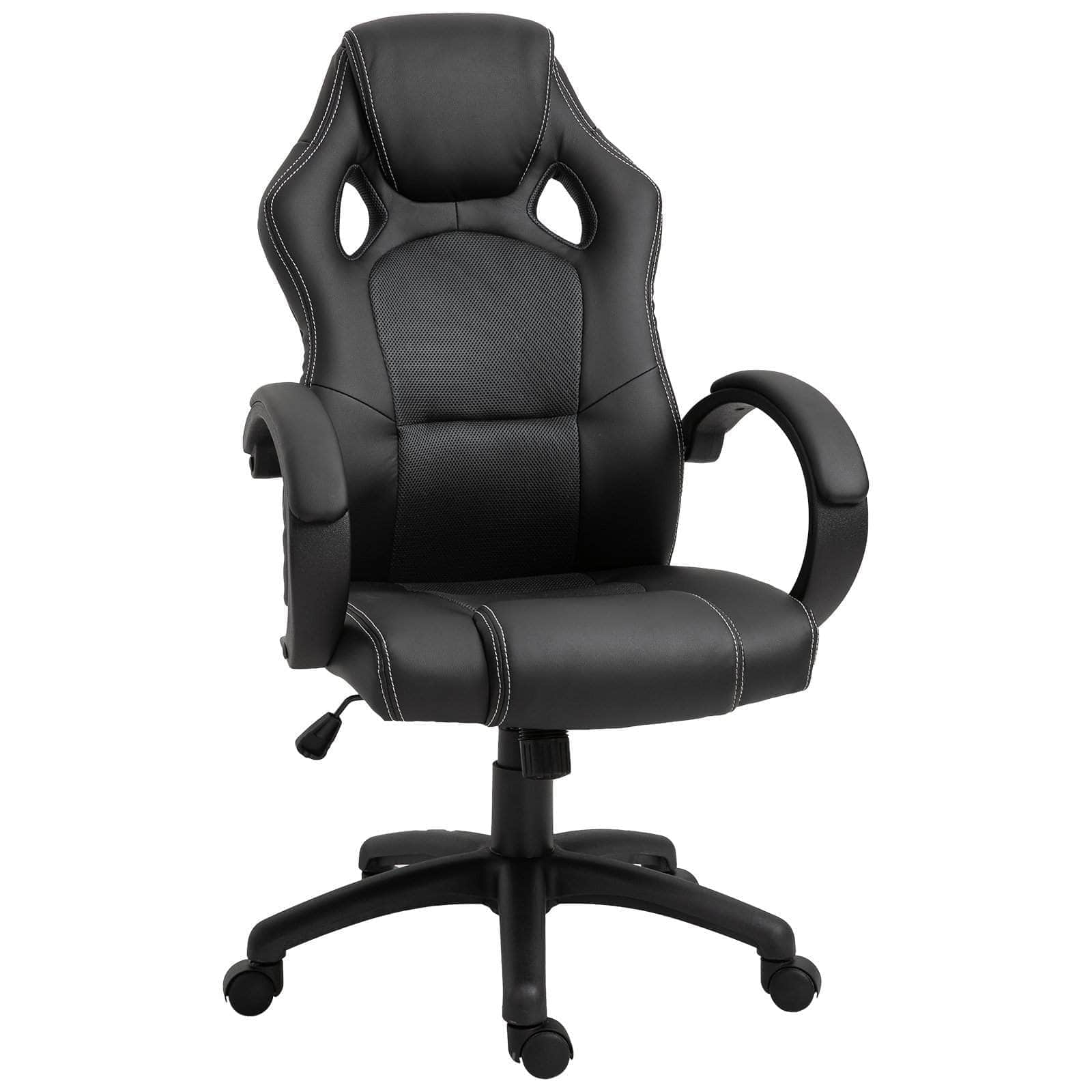 High Back Racing Style Office Gaming Chair - Adjustable Swivel Seat, Ergonomic Faux Leather Computer Desk Chair for Work & Gaming - Available in 3 Colors (Black/Red/Blue) - Perfect for Home Office, Gaming Setup & Streaming Studio
