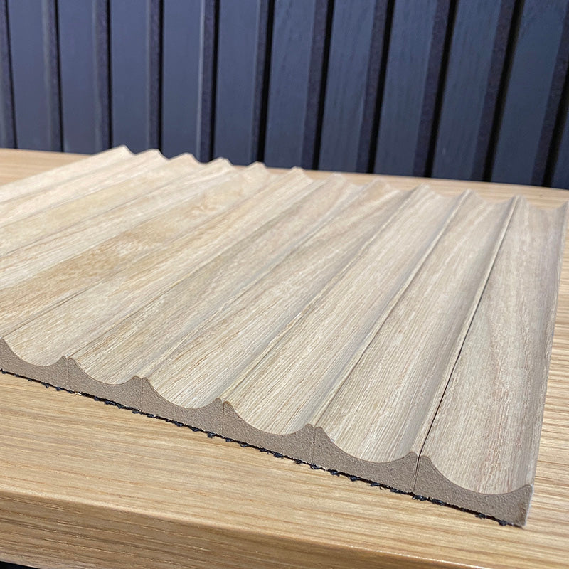 Flexible Wooden Slat Wall Panel - Natural Oak Veneer - 2700mm x 600mm Wave Design - Modern Acoustic Room Divider for Home & Office Decor