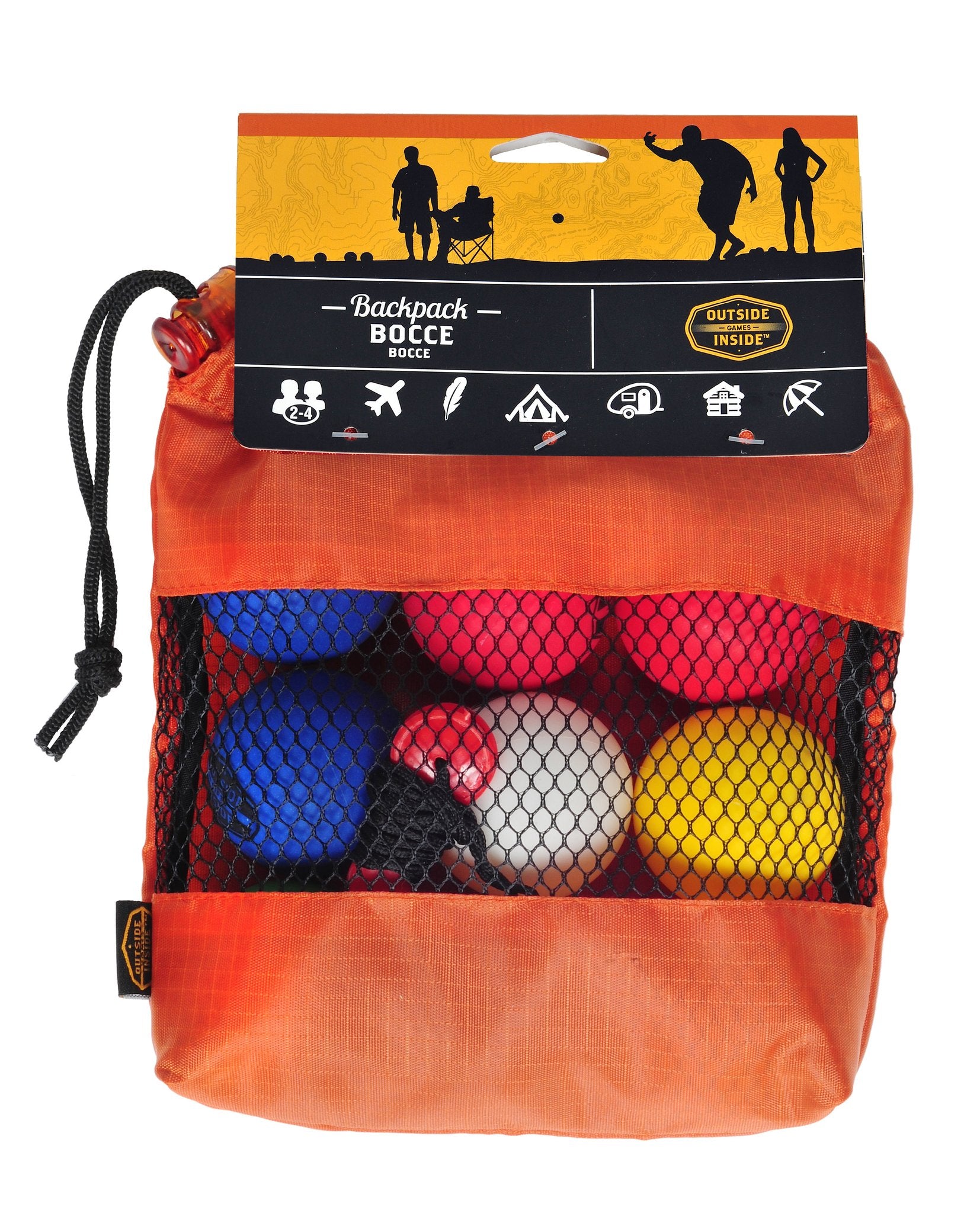 Premium Backpack Bocce Ball Set - Portable Outdoor Game for Picnics, Beach, and Backyard Fun | Includes 8 Balls, Carrying Case & Measuring Rope