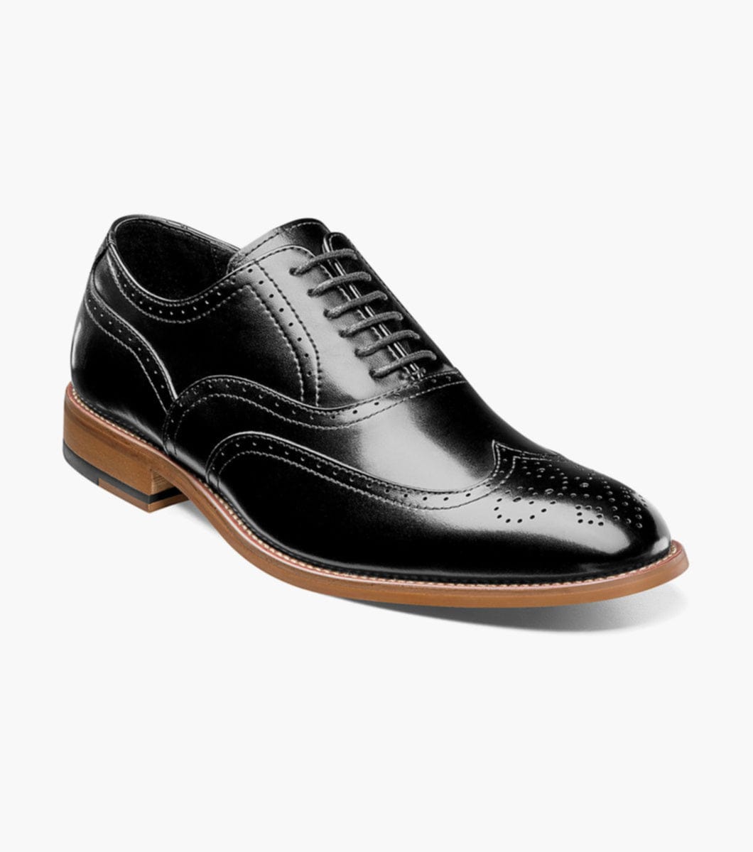 Premium Dunbar Wingtip Oxford Dress Shoes for Men - Classic Business & Formal Occasions - Comfortable Leather Brogues for Office, Wedding & Professional Events