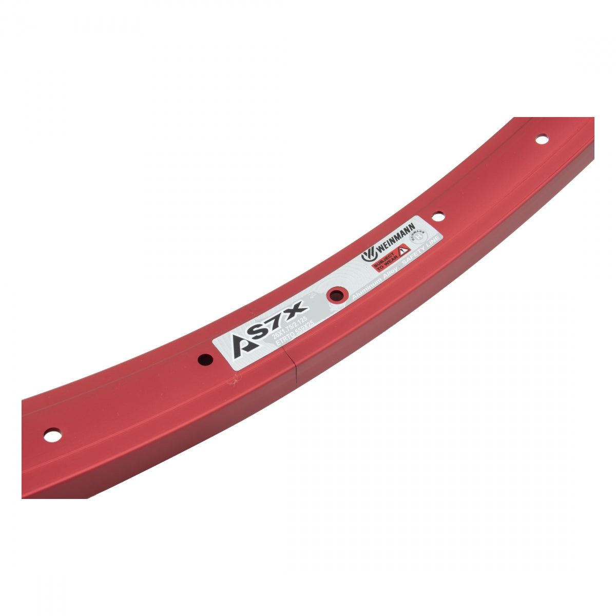 AS7X Weinmann 26 Inch Mountain Bike Wheel - Red (36 Spoke) for Trail Riding & Off-Road Cycling