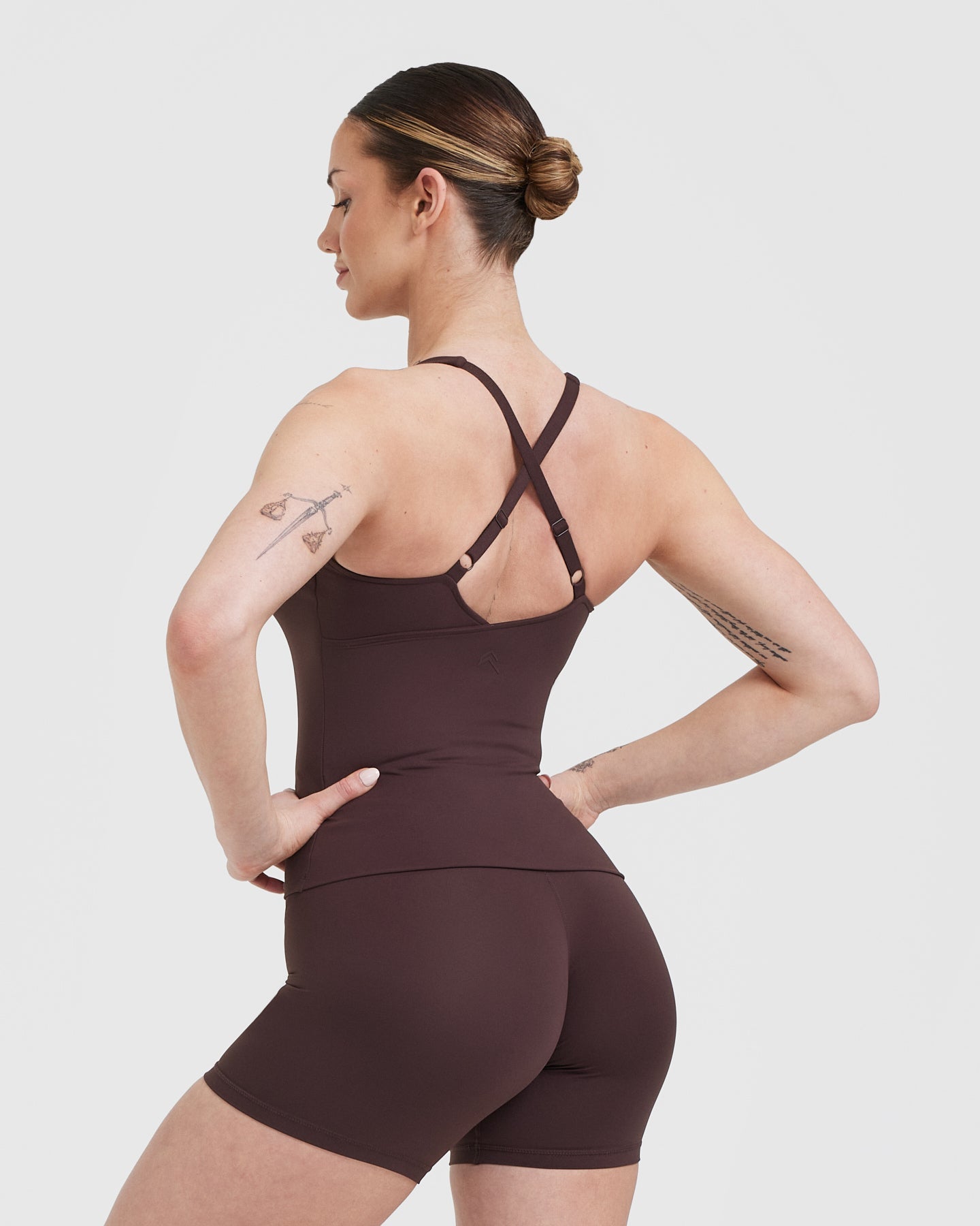 Unified V Neck Cross Back Vest for Women - Plum Brown Color | Stylish Layering Piece for Casual Outfits & Summer Fashion