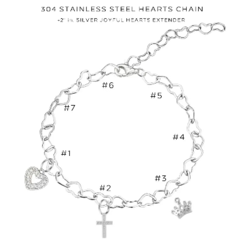 Charm Bracelet with Assorted Charms - Elegant Adjustable Jewelry for Women & Girls | Perfect for Gifts, Parties & Everyday Wear | $36.00