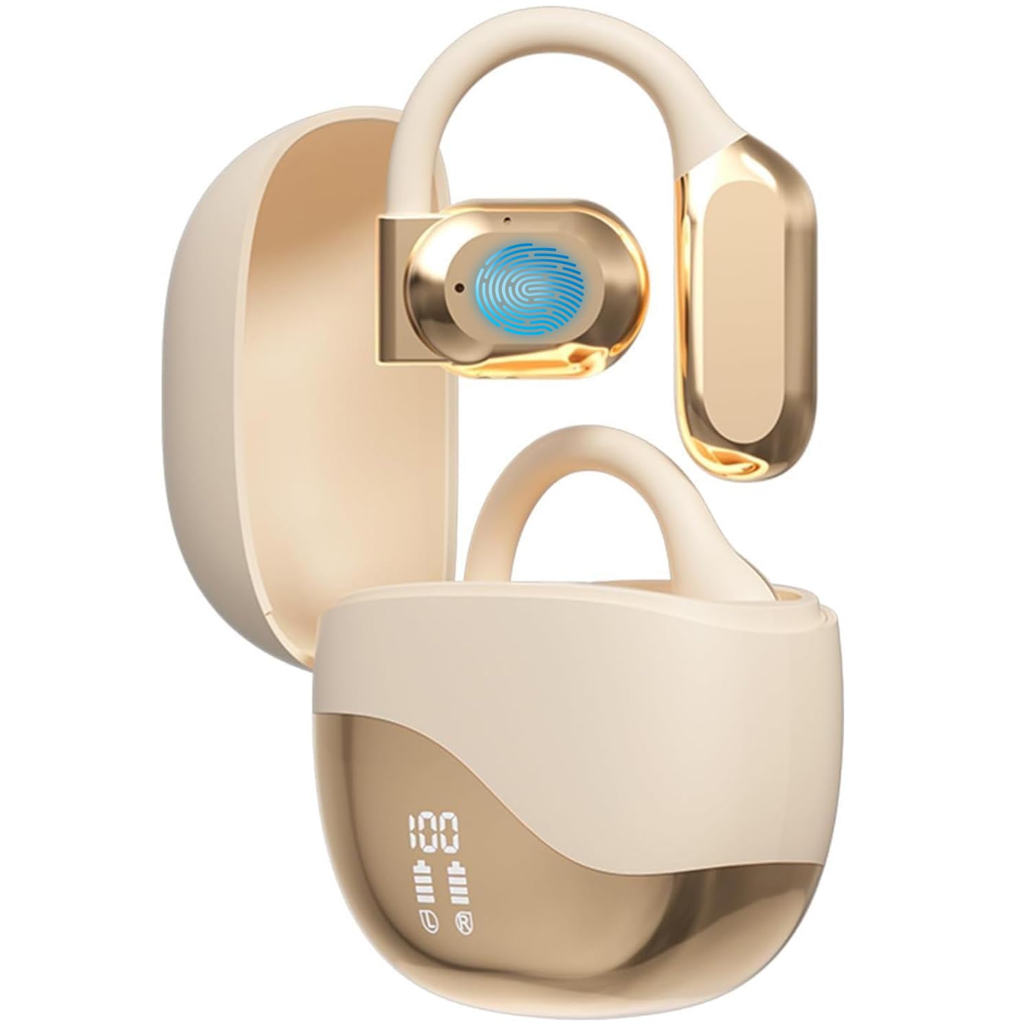 AI Language Translator Earbuds - 144 Languages Real-Time Translation for Android & iOS | 3-in-1 Wireless Earbuds for Travel, Business Meetings & Language Learning | Perfect for International Travelers & Multilingual Communication (Khaki)