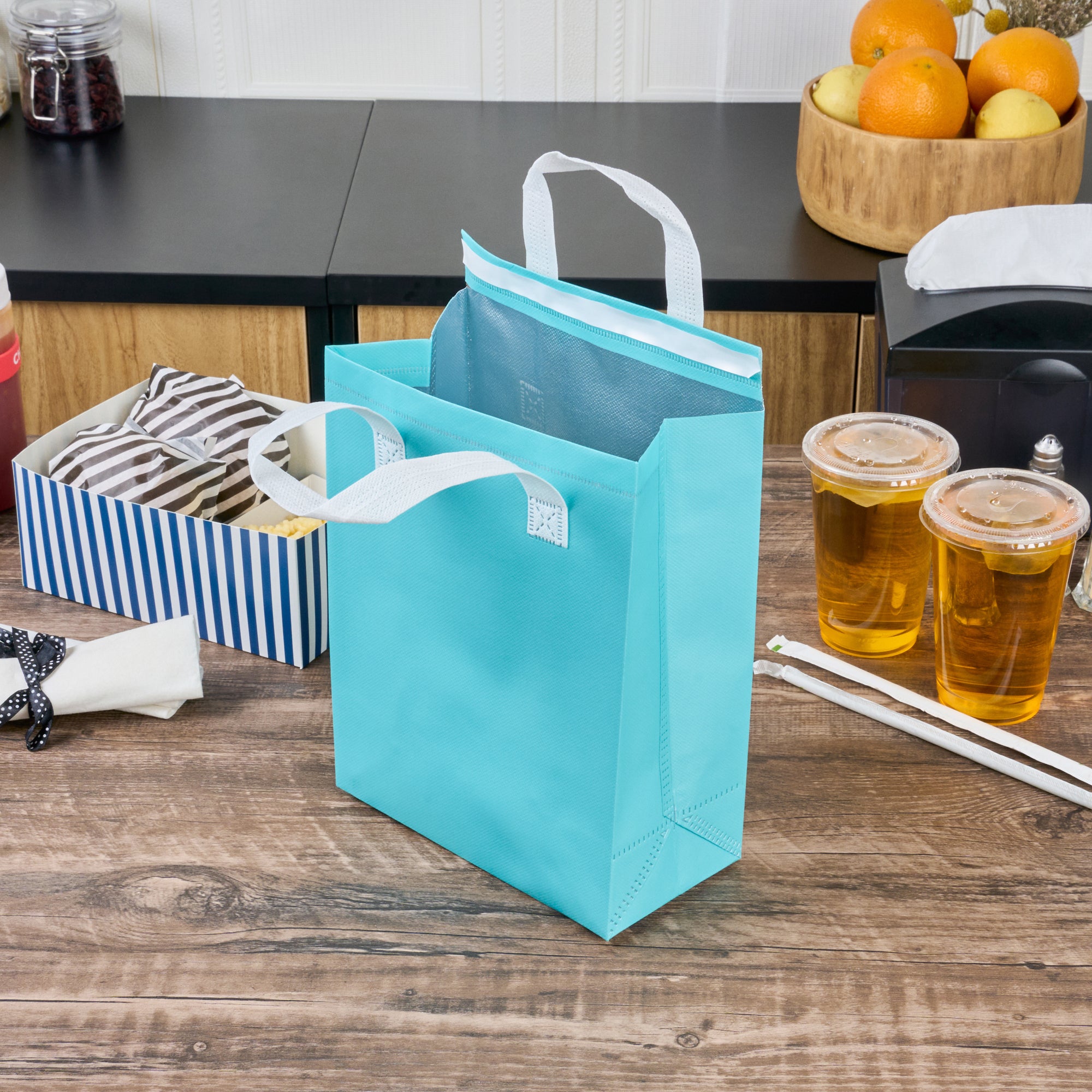 Premium Insulated Food Delivery Bags - Tamper Evident Takeout Containers (8.25