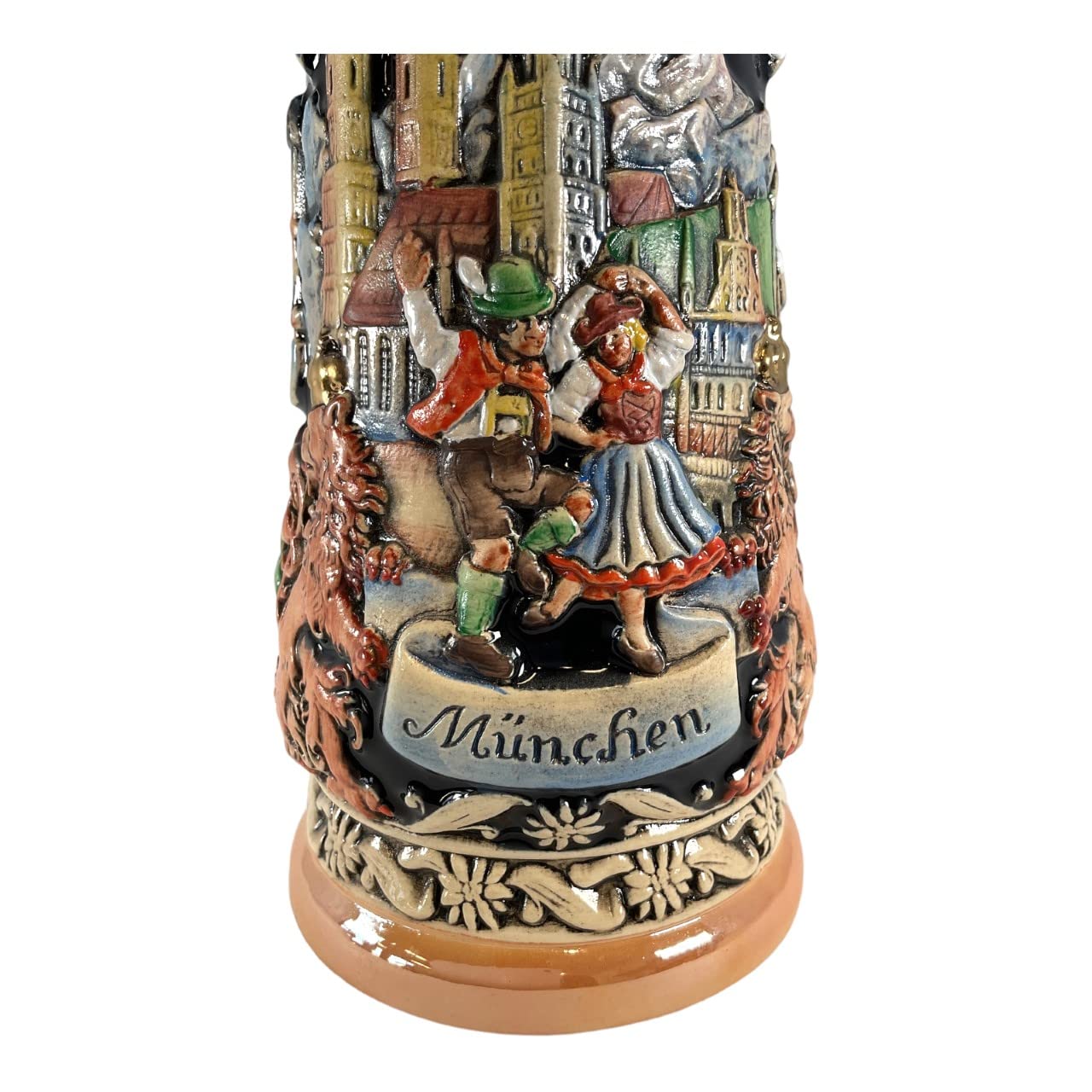 Authentic Munich Landmarks German Beer Stein .5L - Oktoberfest Bavaria Collectible Mug - Perfect for Beer Lovers, Home Bar Decor & German Culture Enthusiasts