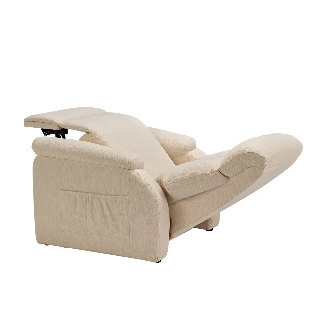 Henry Armrest Power Recliner Chair - Super Zero Gravity Massage Recliner for Living Room, Home Theater & Office - Ergonomic Leather Lounge Chair with USB Charging & Cup Holders