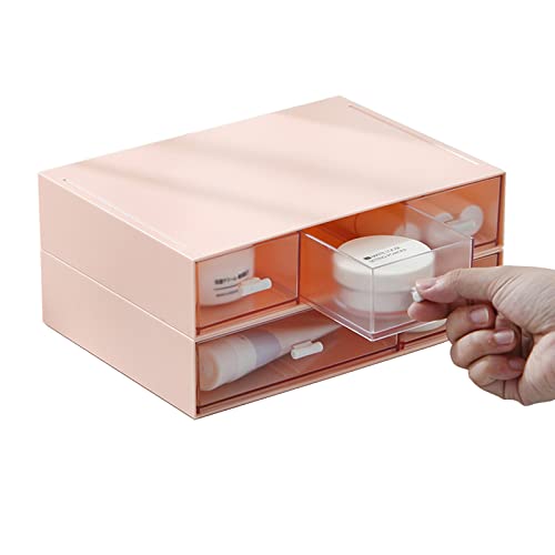 2 Flat Layers & 5 Drawers, Pink