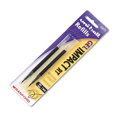 uni-ball Gel IMPACT RT Roller Ball Pens Refill - Bold Black Ink (2/Pack, 48 PK Carton) for Office, School & Professional Writing